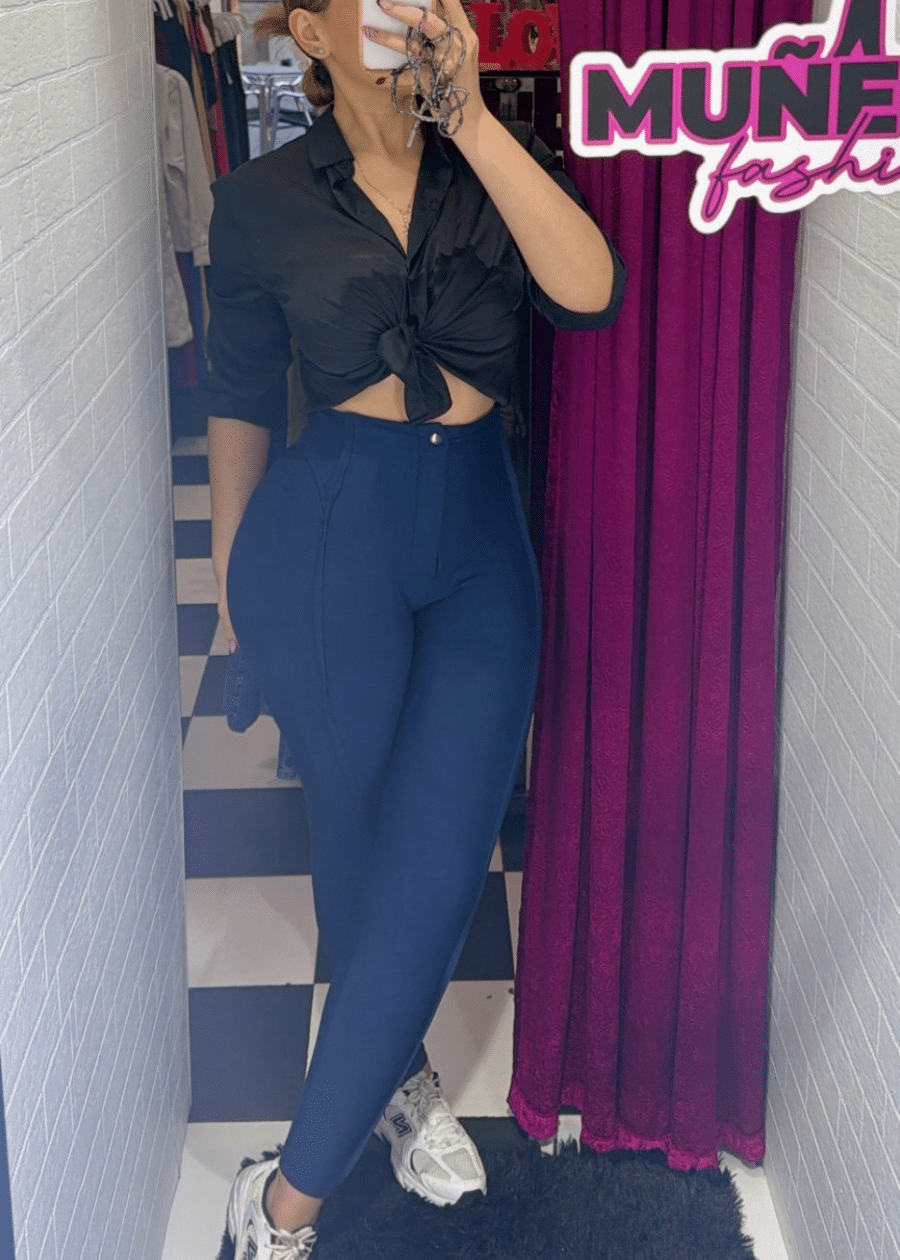 LEGGING CON FAJA PITILLO - azul