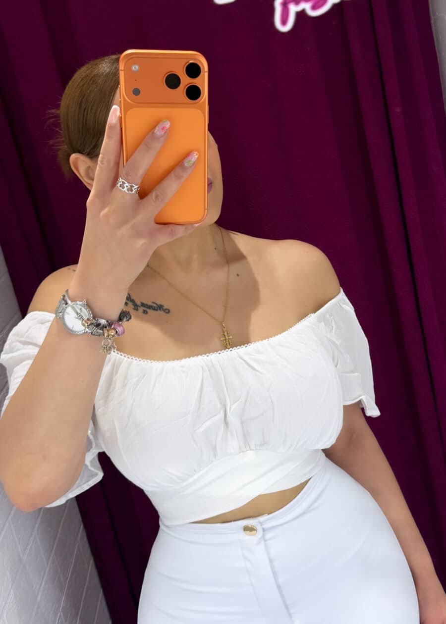 TOP MARIPOSA - Blanco, L