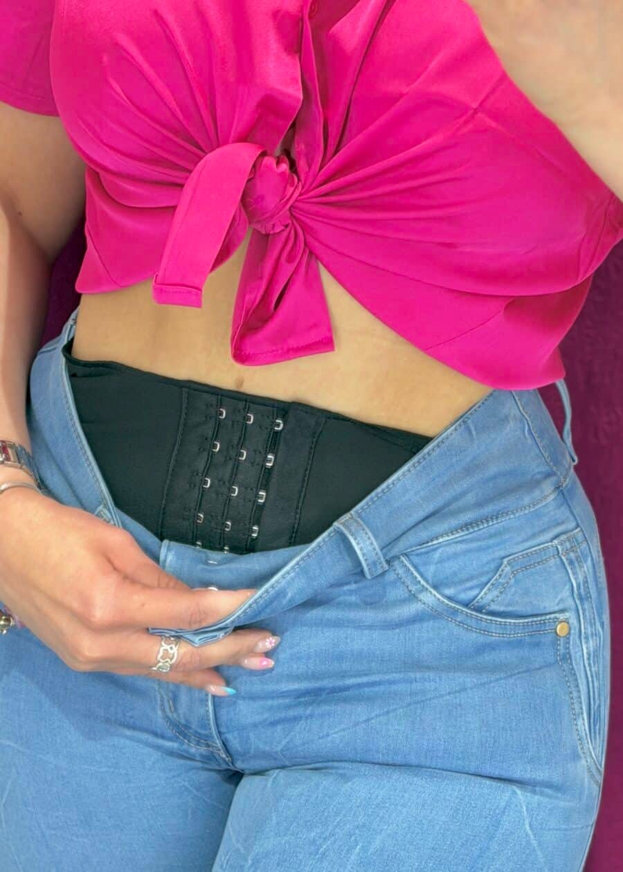 JEAN LEVANTACOLA CON FAJA ABDOMINAL - Azul, 10
